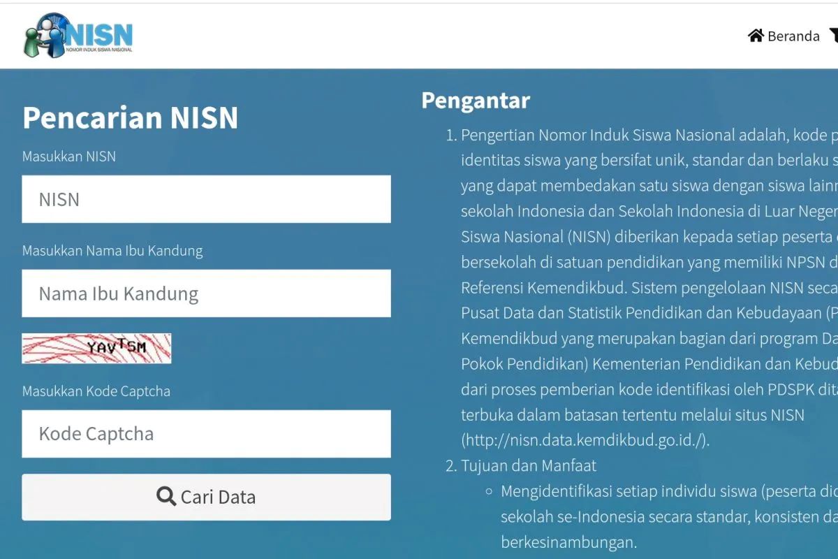 NISN data Kemendikdasmen adalah identitas siswa nasional